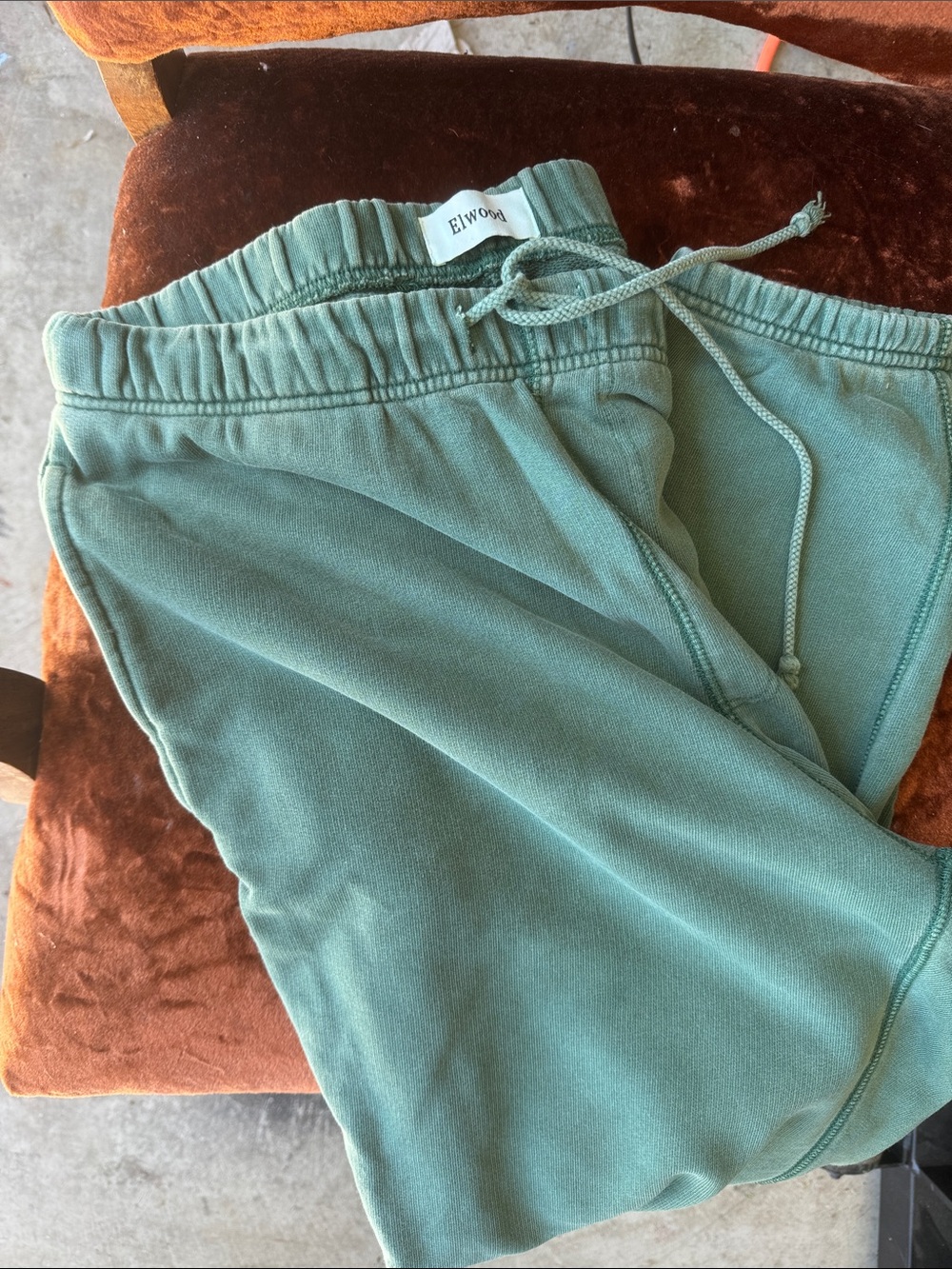Elwood Core Organic Cotton Sweatpants Green Unisex Size L